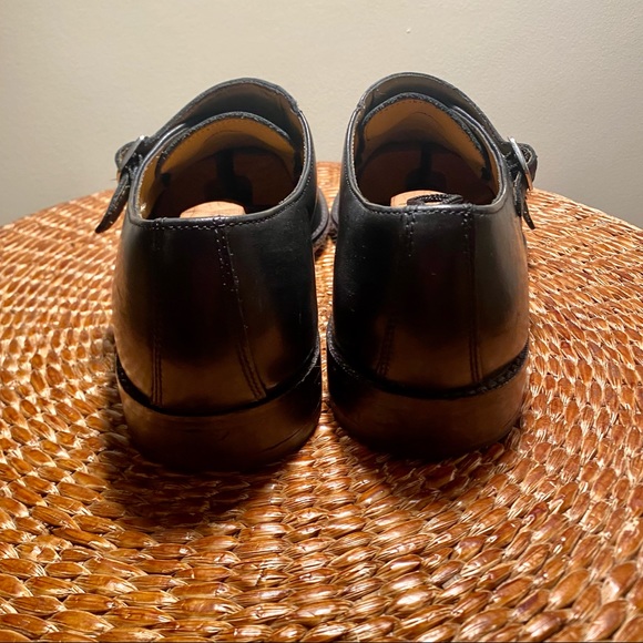 COLE HAAN Black Double Monk Strap Loafers, 9 - Picture 4 of 7